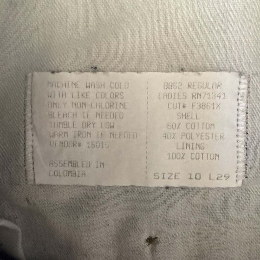 L.L. Bean Women's Plaid Flannel-Lined Chino Pants Size 10 - Picture 4 of 6